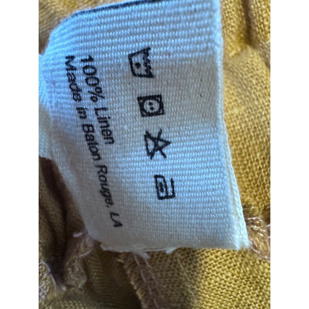 The Maybe Collection Linen Pants Size‎ Small Mustard Minimalist - Picture 5 of 5